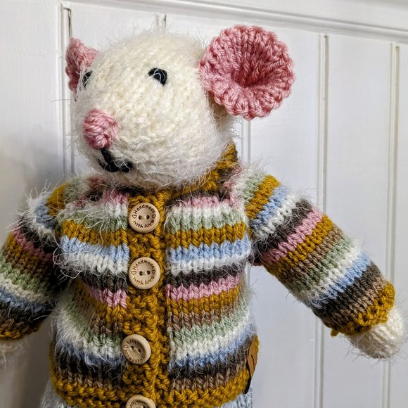 Meet George Mouse handmade tricot baby shower -birthday gift 16 inch - Picture 2 of 10